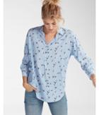 Express Bird Print Easy Drape Popover