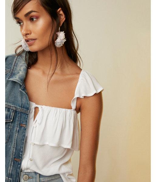 Express Womens Two-way Ruffle Top