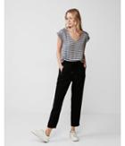 Express Womens Metallic Stripe V-neck Gramercy Tee