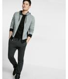 Express Speckled Contrast Zip Front Hoodie