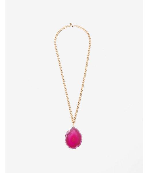 Express Genuine Agate Pendant Necklace