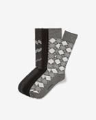 Express Mens 3 Pack Gray Argyle Dress