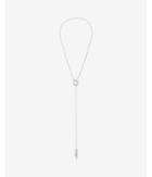 Express Womens Pave Circle Y-neck Necklace