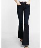 Express Womens Mid Rise Supersoft Bell Flare Jeans