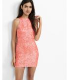 Express Womens Sequin Open Back  Dress