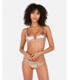 Express Womens Metallic V-wire Bikini Top