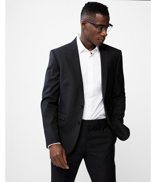 Express Mens Extra Slim Double Stripe Wool-blend