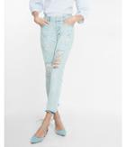 Express Womens High Waisted Distressed Vintage Skinny Ankle Jeans