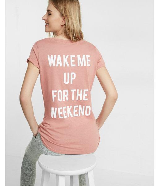 Express Womens Express One Eleven Wake Me Up Weekend Hi-lo Tee