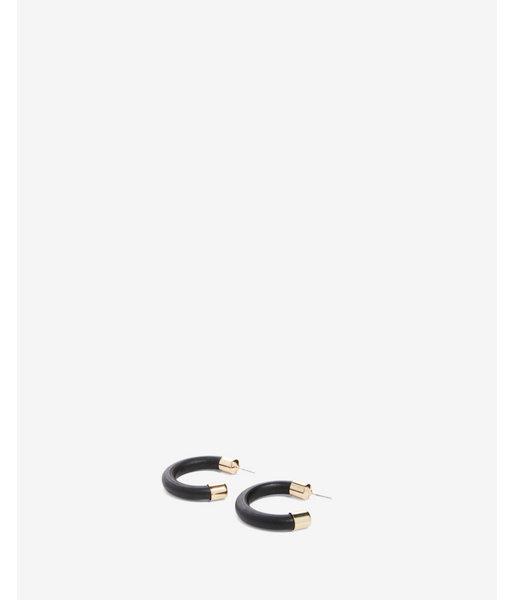 Express Womens Wood Open Hoop Earrings