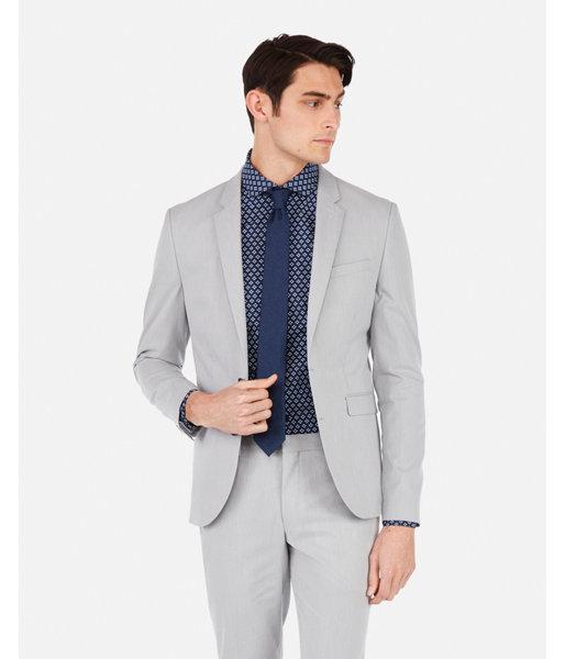 Express Mens Extra Slim Light Gray Stretch