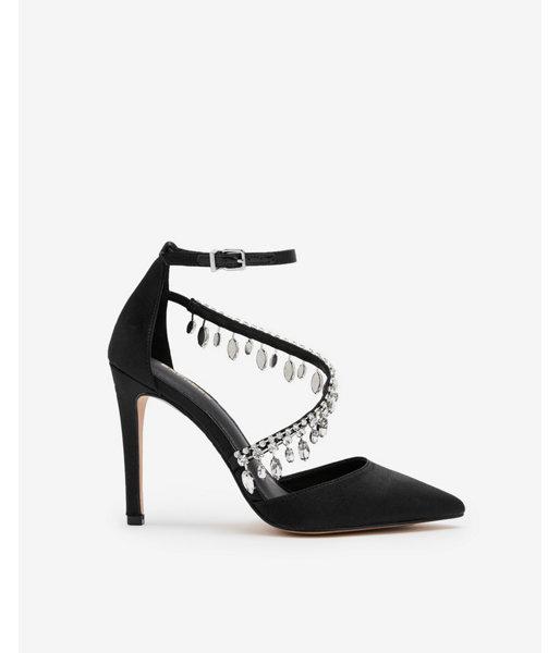 Express Womens Asymmetrical Jeweled Pumps
