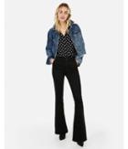 Express Womens Polka Dot Button Front Chelsea Popover
