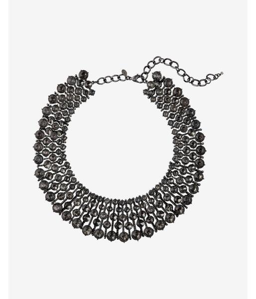 Express Womens Wide Stone Collar Necklace