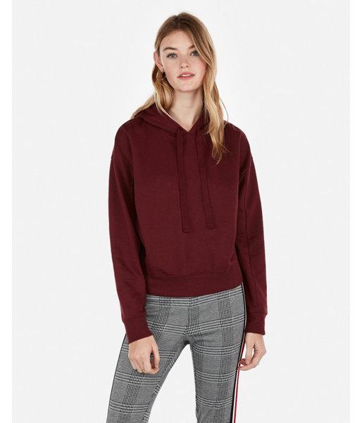 Express Womens Express One Eleven Drop Shoulder Fleece Hoodie