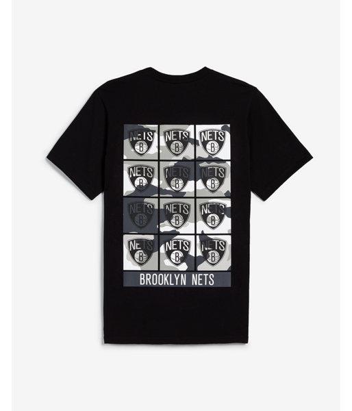 Express Mens Brooklyn Nets Nba Camo Graphic Tee
