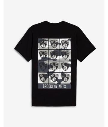 Express Mens Brooklyn Nets Nba Camo Graphic Tee