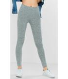 Express Women's Leggings Light Gray Plush Jersey