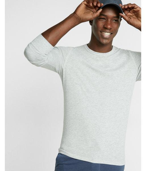 Express Long Sleeve Overdyed Crew Neck Tee
