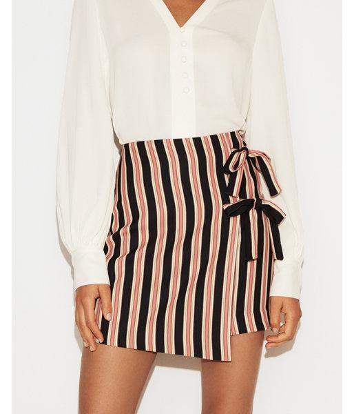 Express Womens Stripe Side Tie Wrap Front