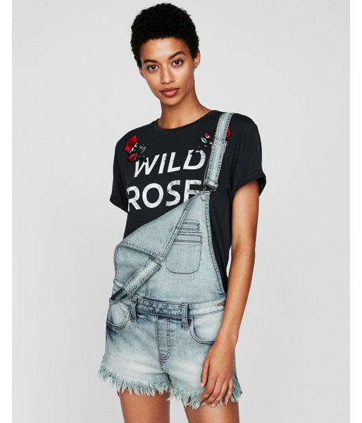 Express Womens Petite Express One Eleven Wild Rose Boyfriend Tee