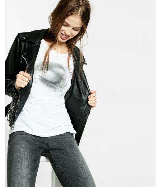 Express Womens Express One Eleven Lashes Boxy Tee