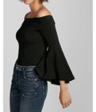 Express Womens Petite Fitted Off The Shoulder Bell