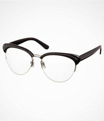 Express Womens Clubmaster-style Clear Glasses