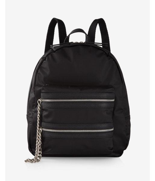 Express Womens Nylon Chain Pocket Backpack