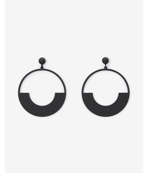 Express Womens Geometric Cut-out Circle Earrings