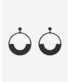 Express Womens Geometric Cut-out Circle Earrings
