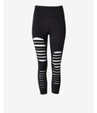 Express Womens Exp Core High Waisted Slash Cut-out Cropped