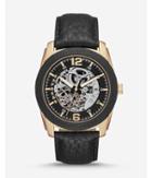 Express Mens Black And Gold Stainless Steel Multi-function Watch