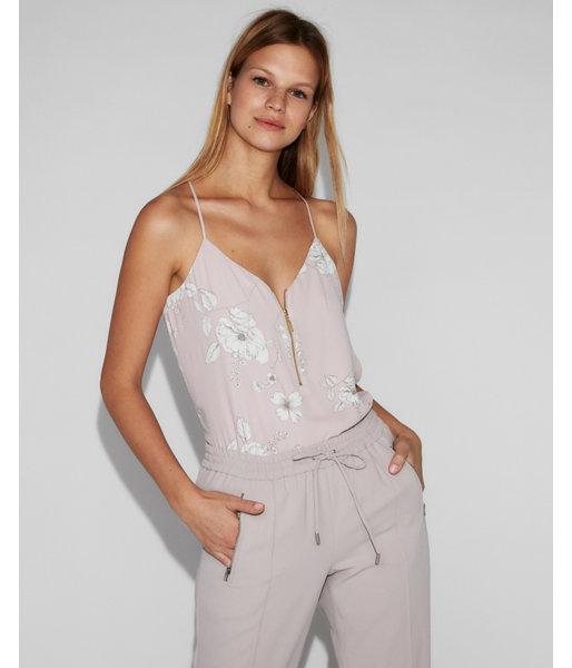 Express Womens Floral Zip Front Barcelona Cami