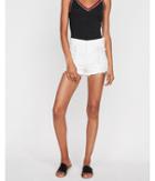 Express Womens High Waisted Raw Cut Lace Up Stretch Denim