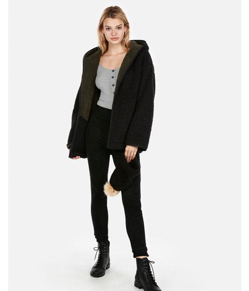 Express Womens Petite Two-tone Fleece