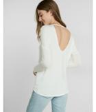 Express Womens Express One Eleven Open Back Deep V Tee