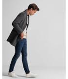 Express Gray Twill Recycled Wool Topcoat