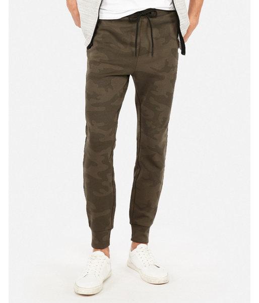 Express Mens Camo Double Knit Joggers