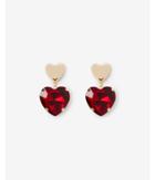 Express Womens Stone Heart Drop Earrings