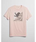 Express Mens Split Lion Logo Cotton Graphic Tee