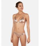 Express Womens Metallic Minimalist Triangle Bikini Top