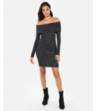 Express Womens Cozy Off The Shoulder  Dress