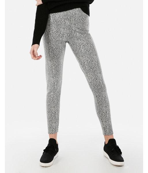 Express Womens High Waisted Snakeskin Print Stretch