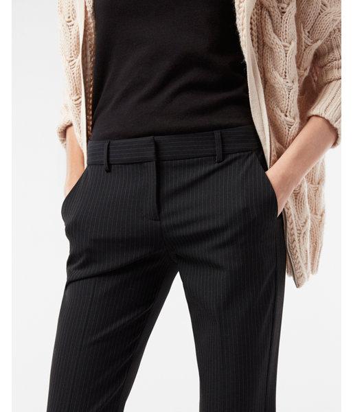 Express Womens Mid Rise Pinstripe Columnist Barely Boot Pant