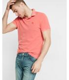 Express Mens Garment Dyed Small Lion Pique Polo