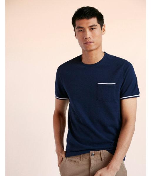 Express Mens Pique Tipped Crew Neck Tee