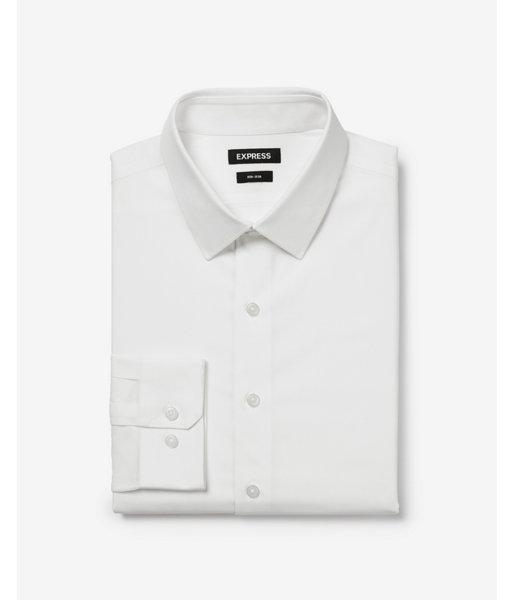 Express Mens Slim Solid Performance Non-iron Dress