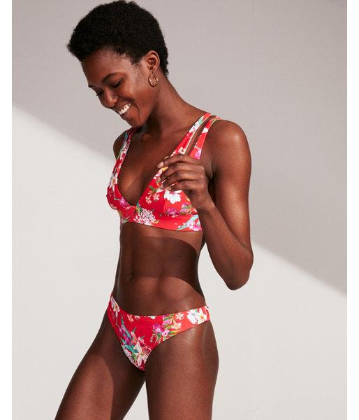 Express Womens Floral Cut-out V-neck Bikini