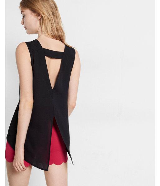 Express Cut-out Split Back Tank